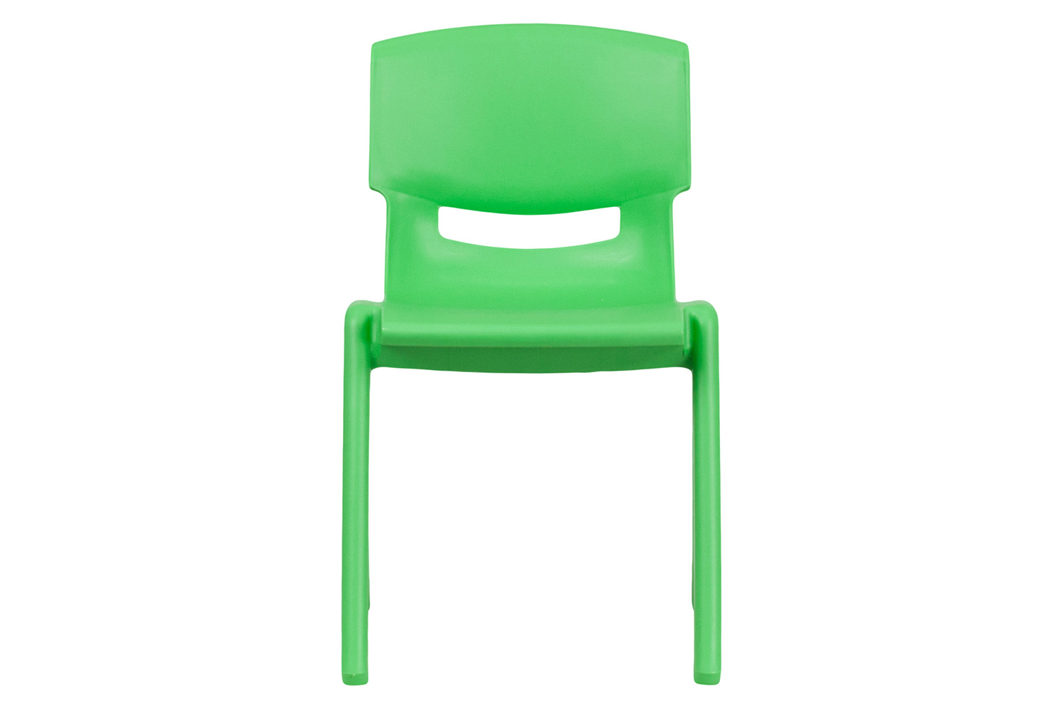 BLNK Whitney Plastic Stackable School Chair 4 Pack - Green, 13.25"H Seat