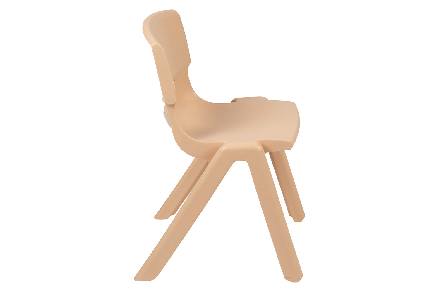 BLNK Whitney Plastic Stackable School Chair 4 Pack - Natural, 13.25"H Seat