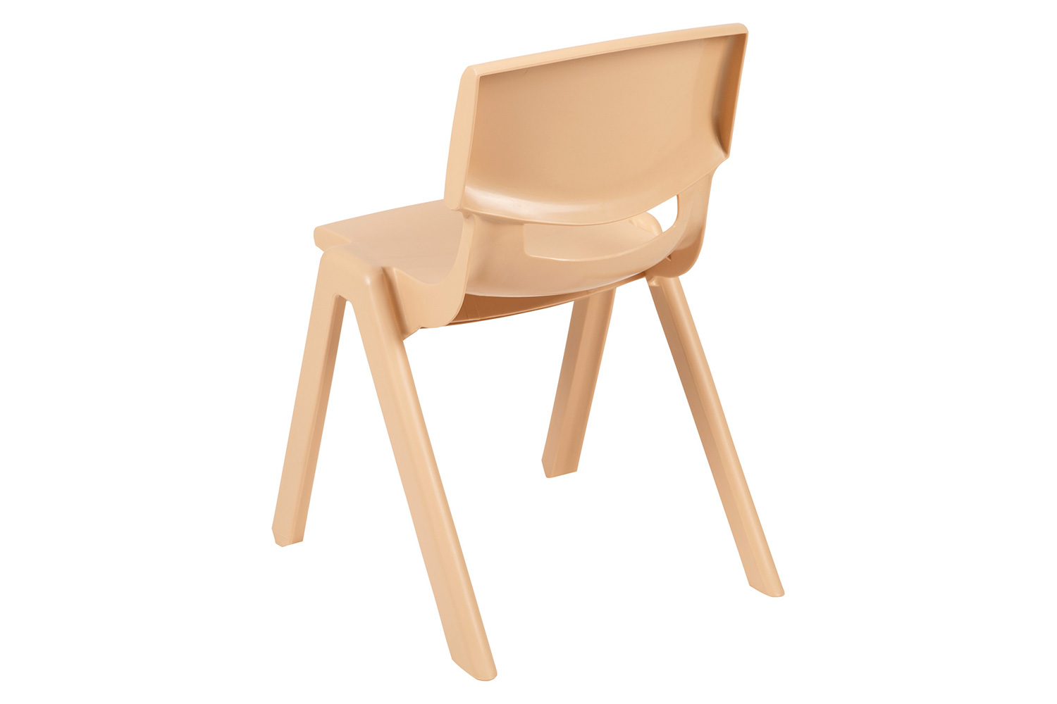 BLNK Whitney Plastic Stackable School Chair 4 Pack - Natural, 13.25"H Seat