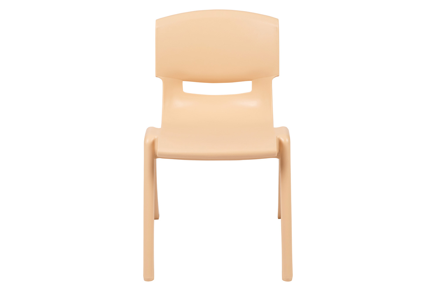 BLNK Whitney Plastic Stackable School Chair 4 Pack - Natural, 13.25"H Seat