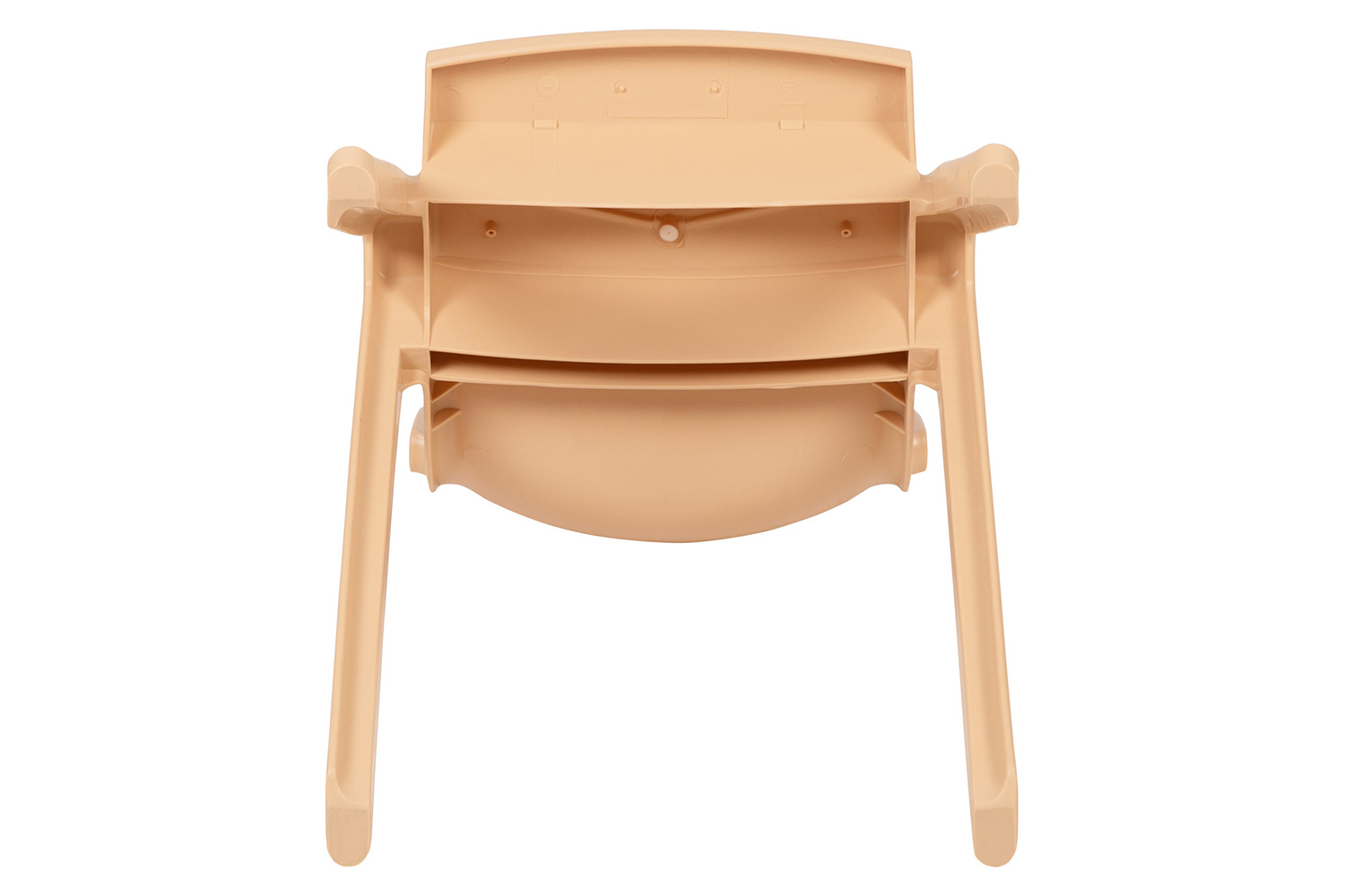 BLNK Whitney Plastic Stackable School Chair 4 Pack - Natural, 13.25"H Seat