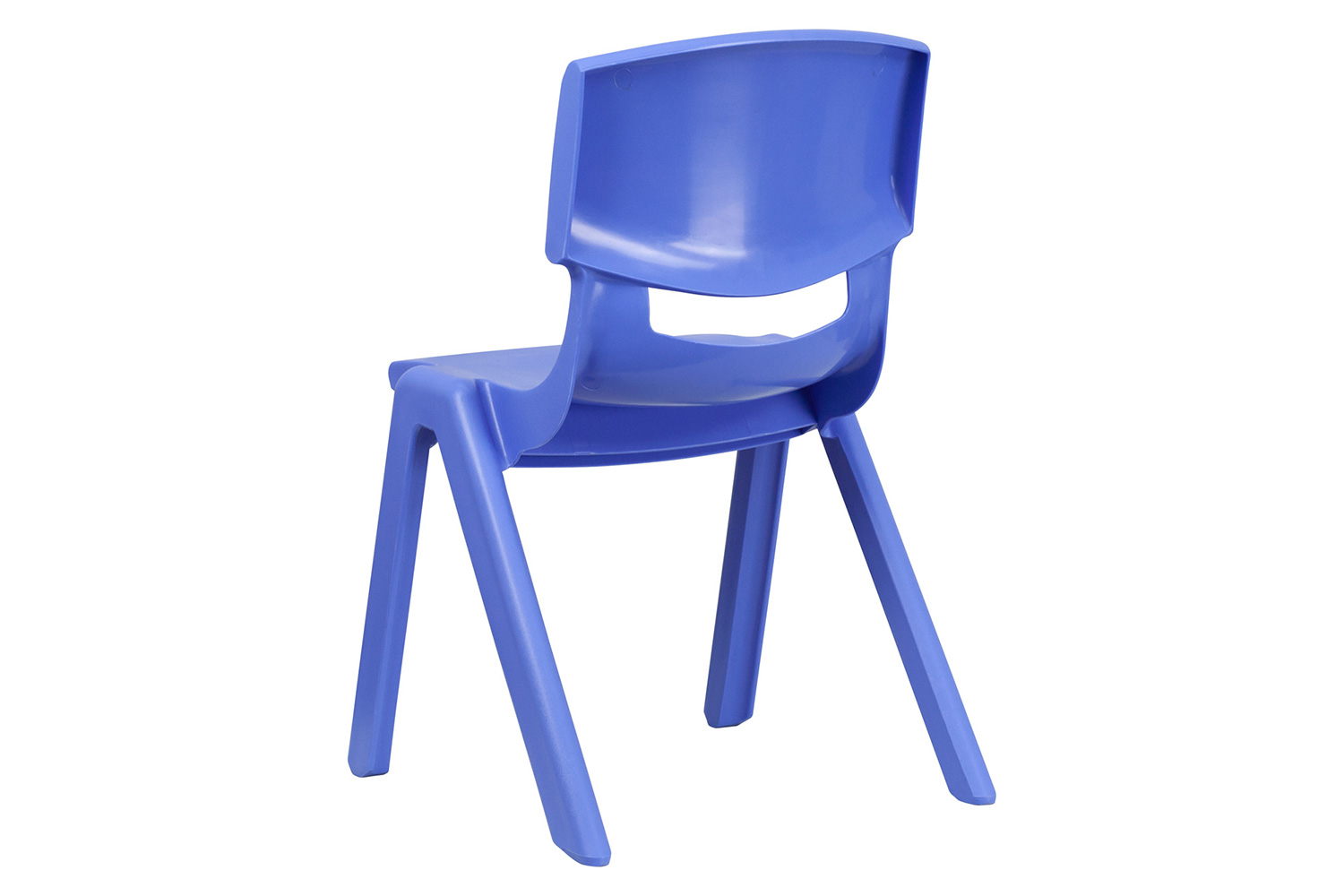 BLNK Whitney Plastic Stackable School Chair 4 Pack - Blue, 15.5"H Seat