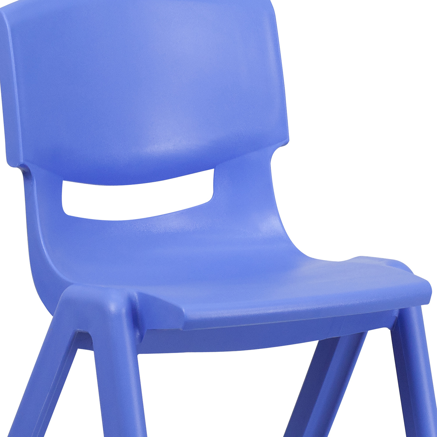 BLNK Whitney Plastic Stackable School Chair 4 Pack - Blue, 15.5"H Seat