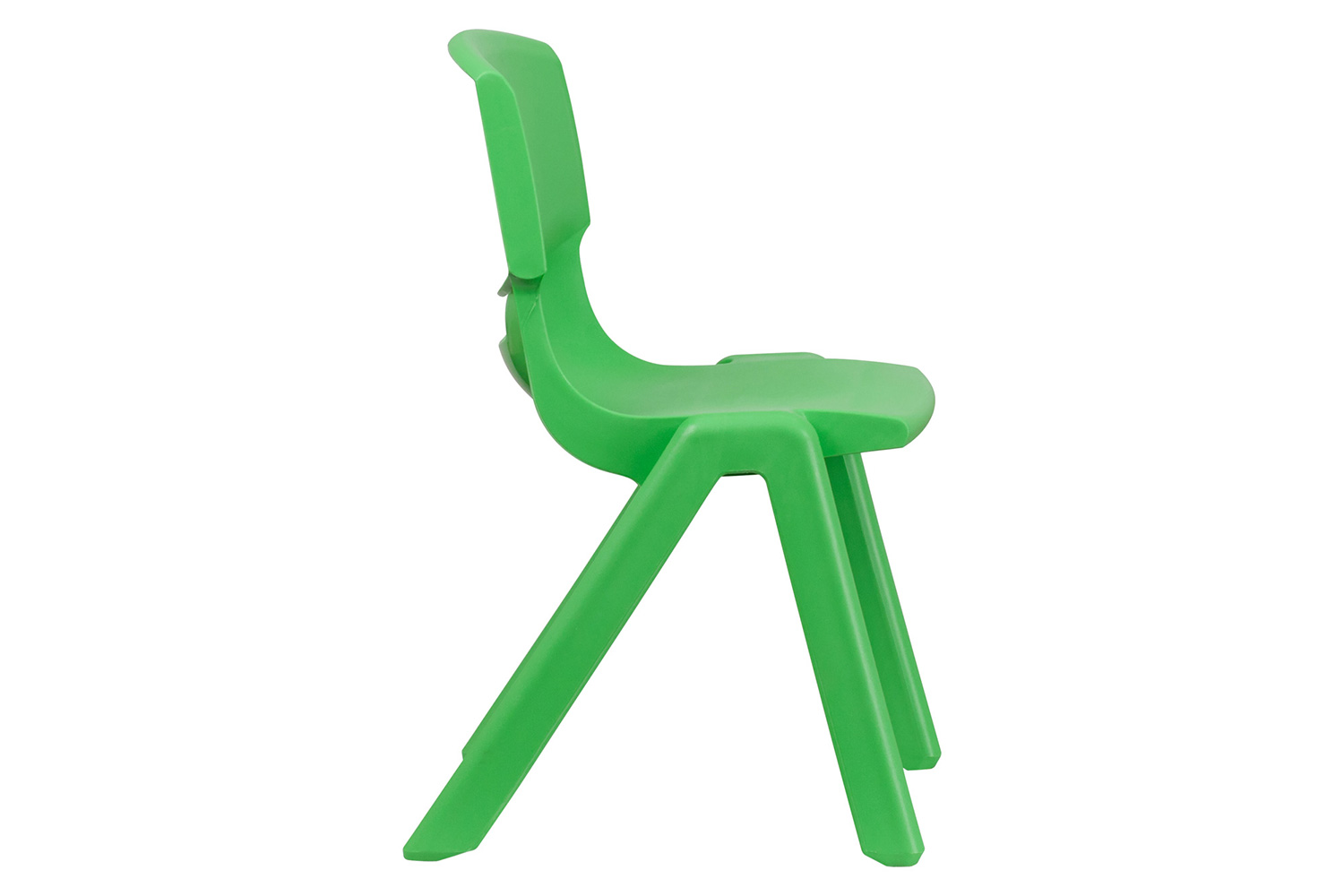 BLNK Whitney Plastic Stackable School Chair 4 Pack - Green, 15.5"H Seat
