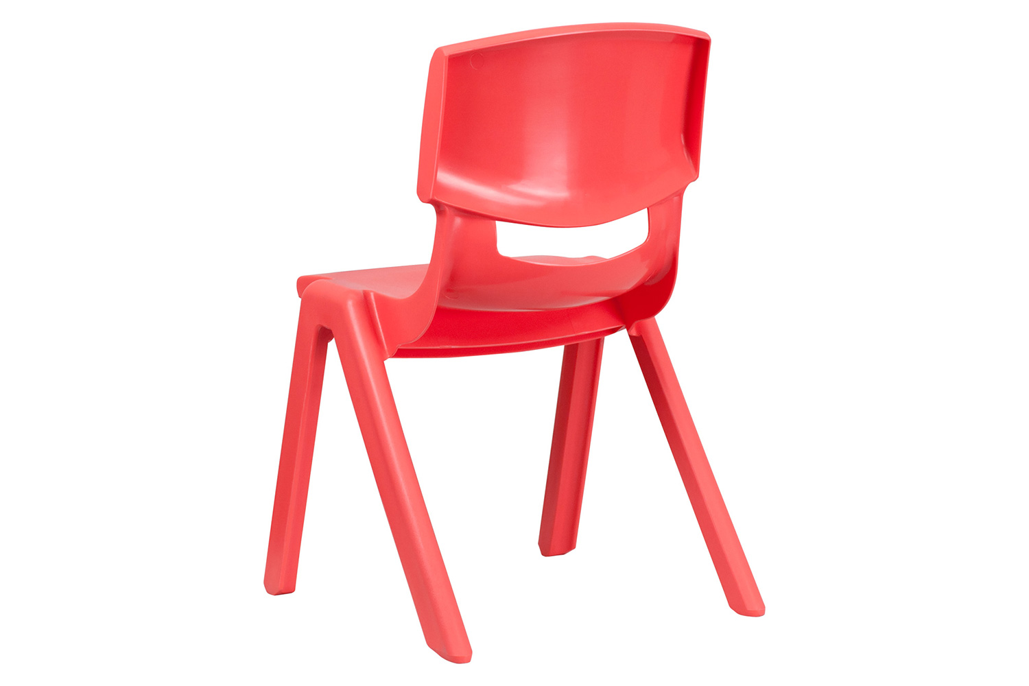 BLNK Whitney Plastic Stackable School Chair 4 Pack - Red, 15.5"H Seat