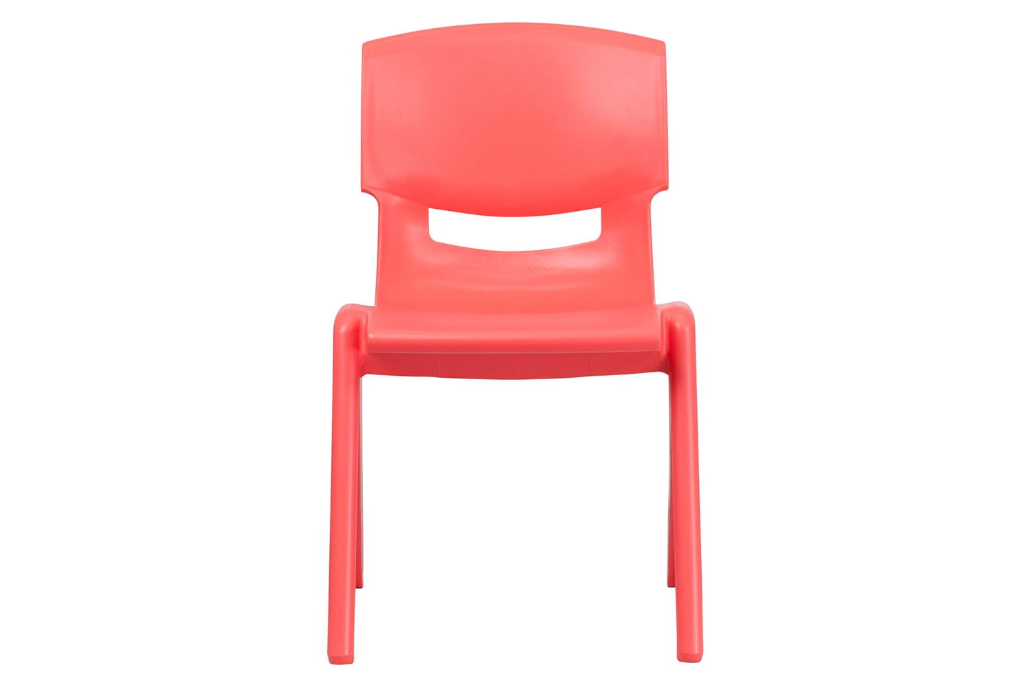 BLNK Whitney Plastic Stackable School Chair 4 Pack - Red, 15.5"H Seat