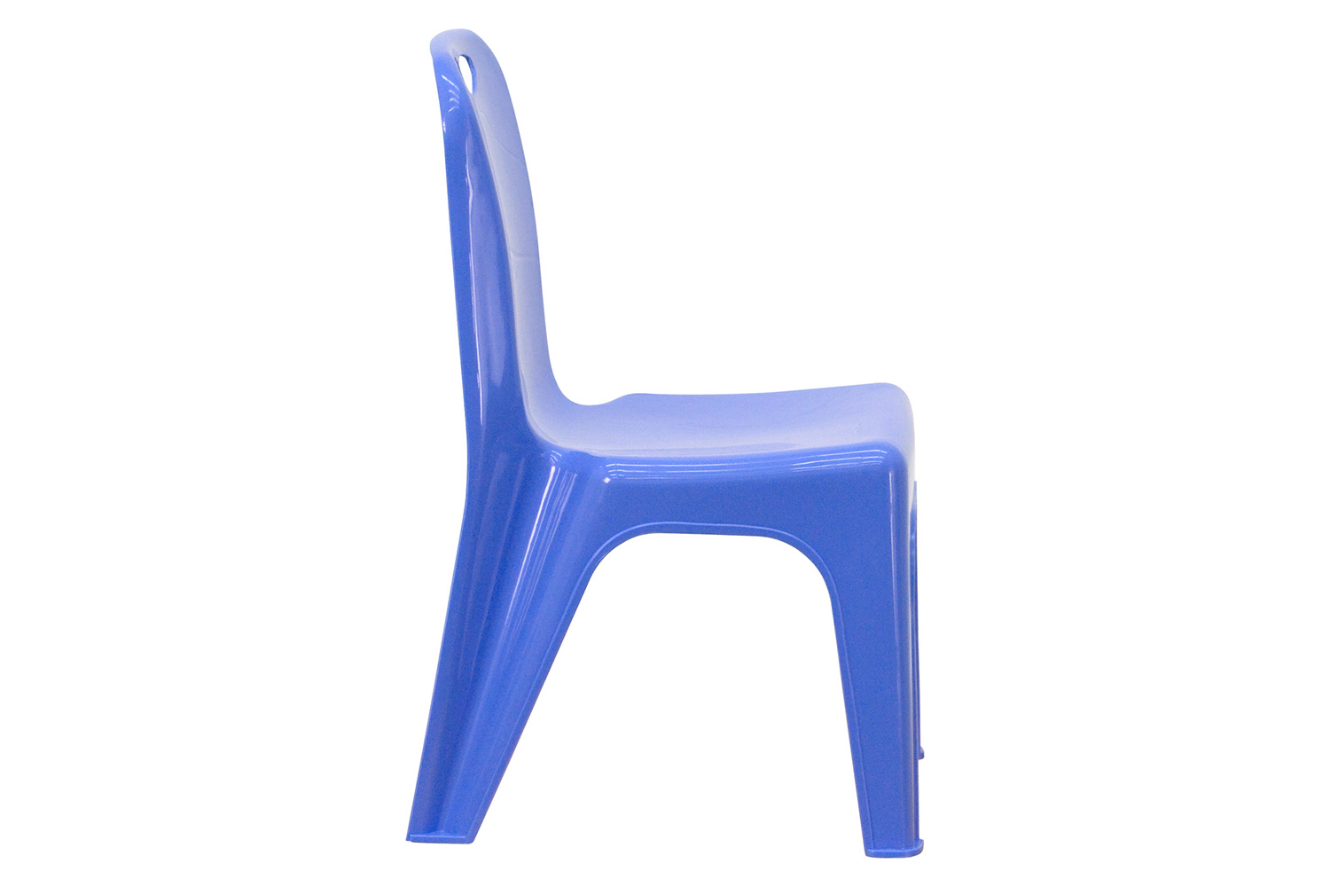 BLNK Whitney Plastic Stackable School Chair 4 Pack - Blue, 11"H Seat