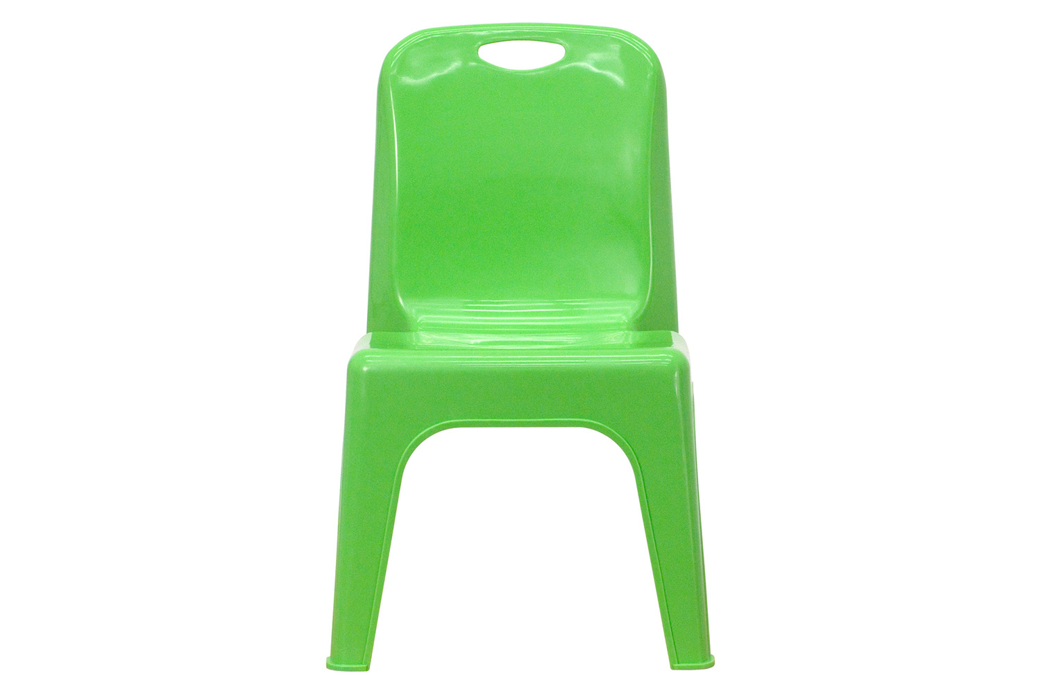 BLNK Whitney Plastic Stackable School Chair 4 Pack - Green, 11"H Seat