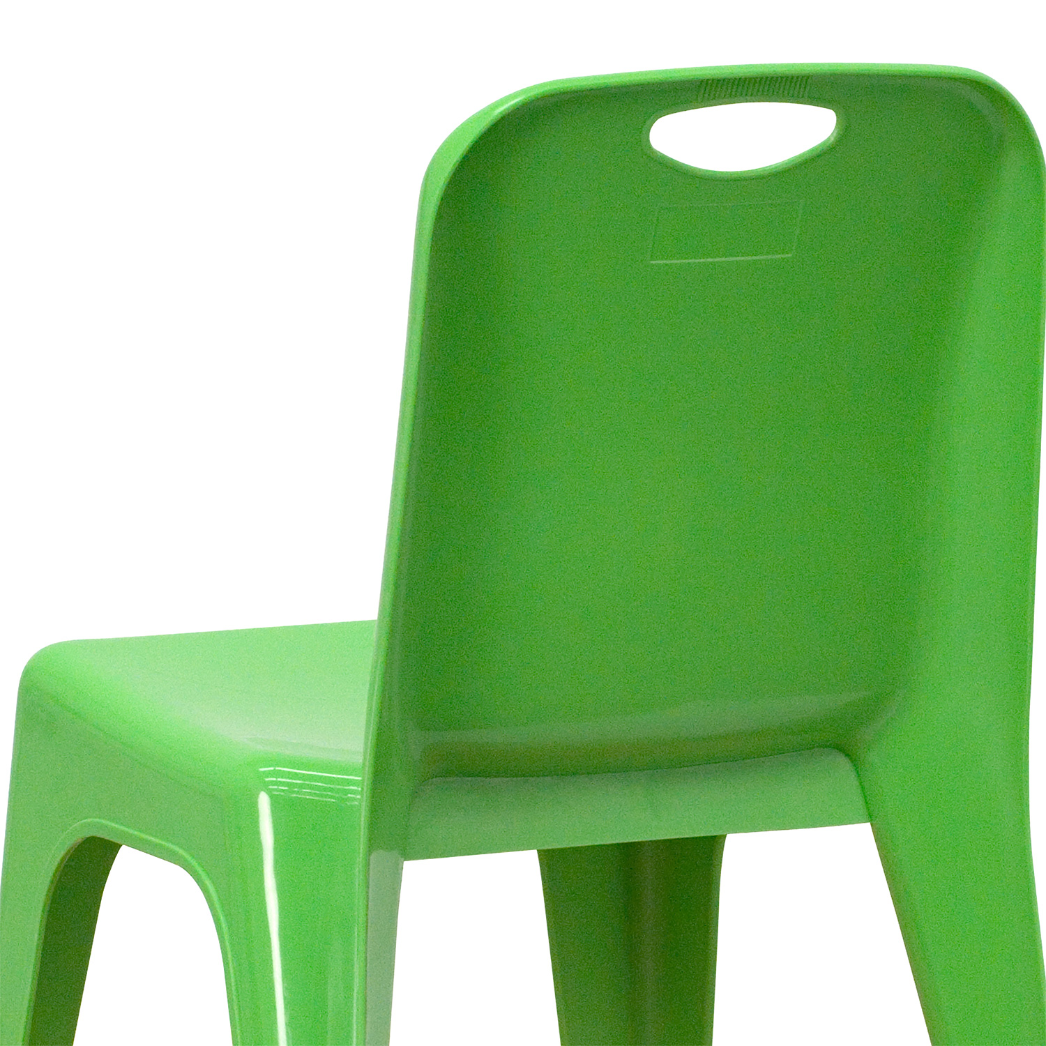 BLNK Whitney Plastic Stackable School Chair 4 Pack - Green, 11"H Seat
