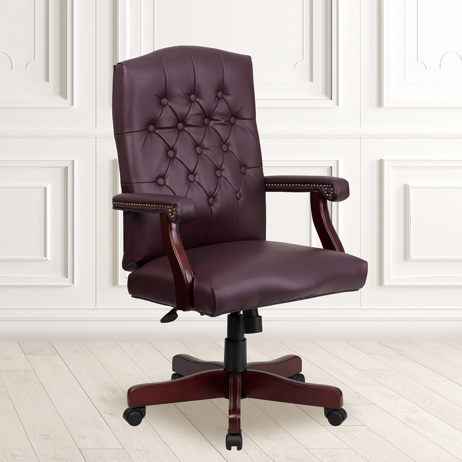 BLNK - Martha Washington LeatherSoft Executive Swivel Office Chair with Arms