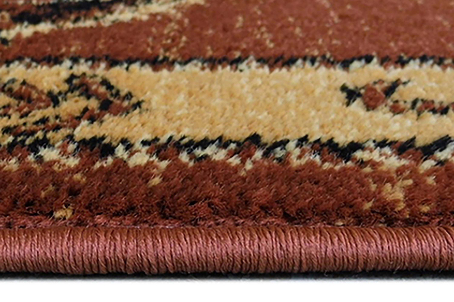 BLNK Hoytt Collection Brown Bucking Bronco Cowboy Area Rug with Jute Backing - 2'W x 3'L