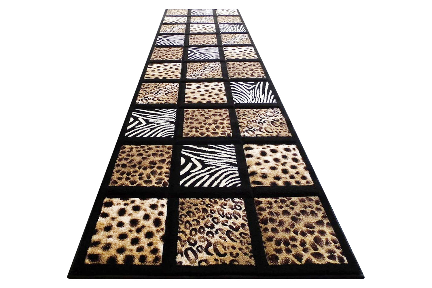 BLNK Menagerie Collection Modern Olefin Animal Print Area Rug - 3'W x 10'L