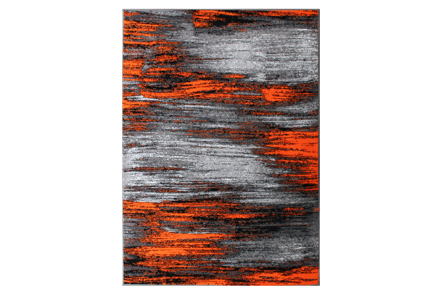 BLNK Rylan Collection Olefin Scraped Design Area Rug with Jute Backing - Orange, 8'W x 10'L