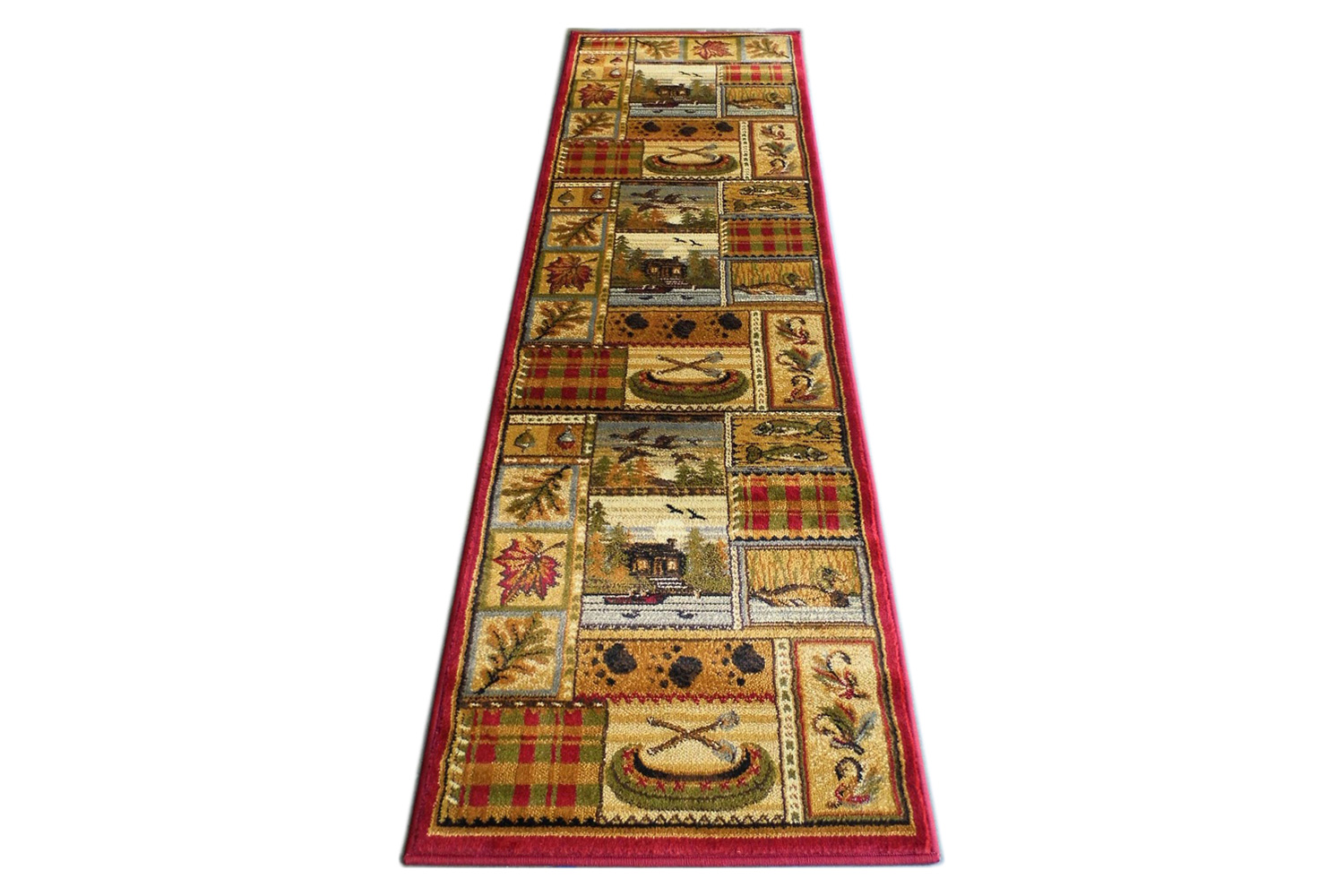 BLNK - Gaylord Collection Beige Cabin Area Rug with Jute Backing for Indoor Use