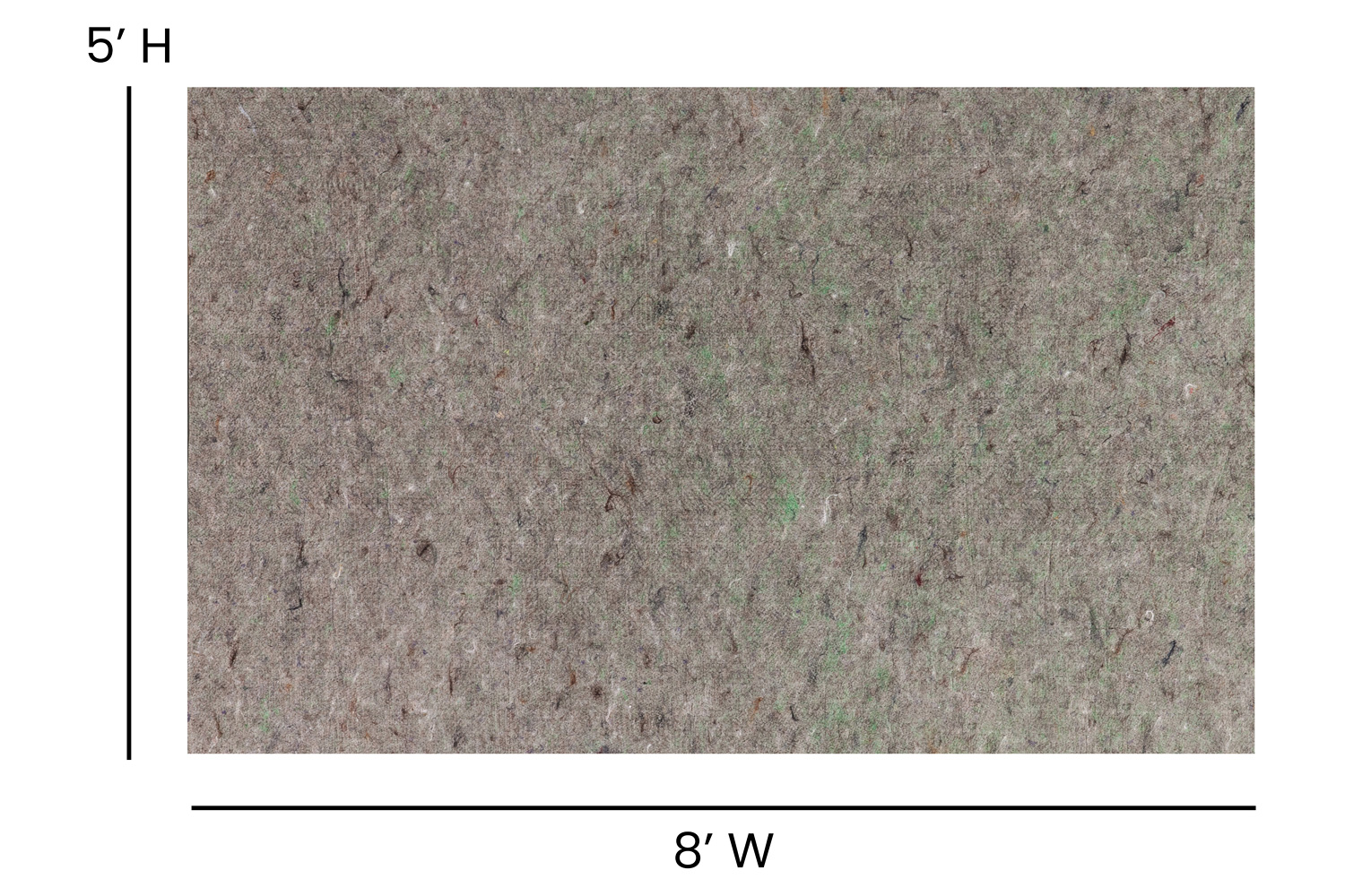 BLNK Minnie Slide-Stop Multi-Surface Reversible Non-Slip Cushion Rug Pad - Gray, 5'W x 8'L