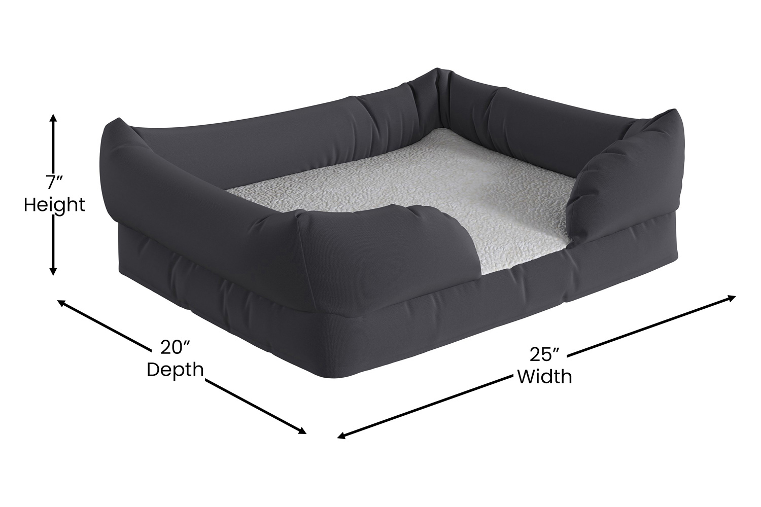 BLNK Cooper Cooper Orthopedic Comfy Memory Foam Joint Relief Bolster Dog Bed - 12 lb
