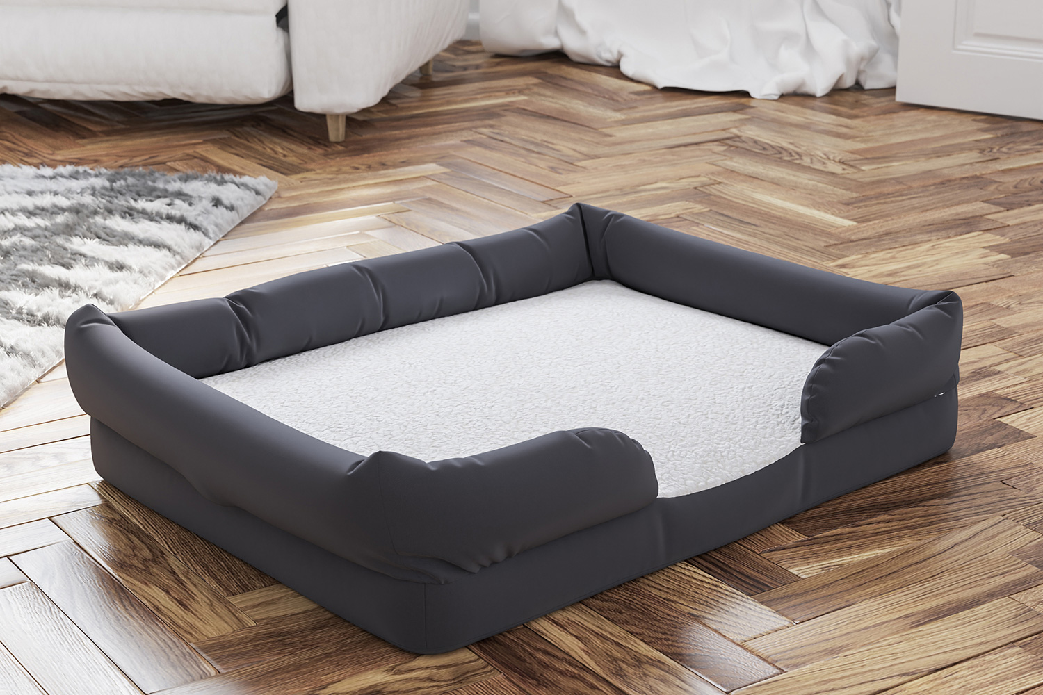 BLNK - Cooper Cooper Orthopedic Comfy Memory Foam Joint Relief Bolster Dog Bed