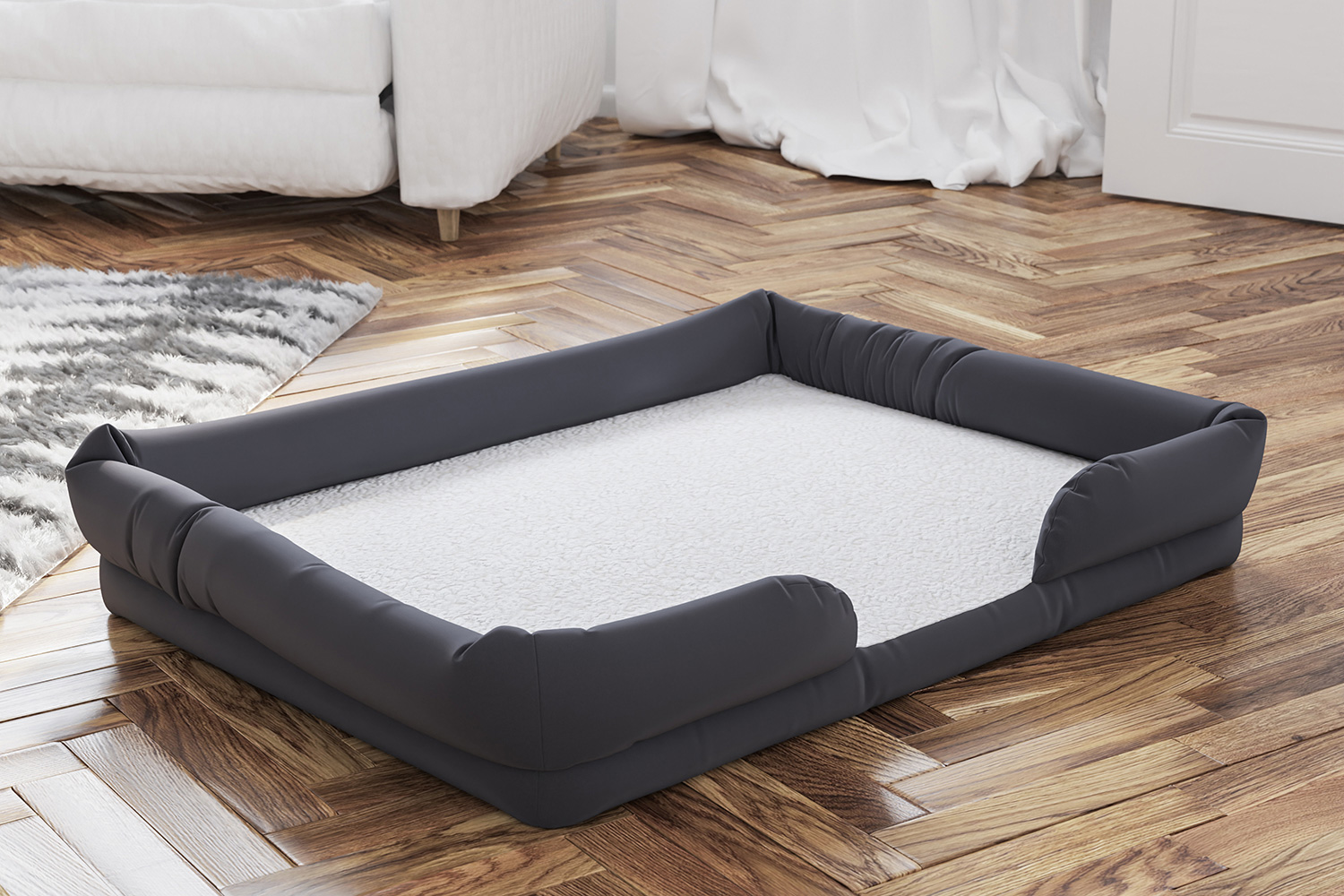 BLNK - Cooper Cooper Orthopedic Comfy Memory Foam Joint Relief Bolster Dog Bed