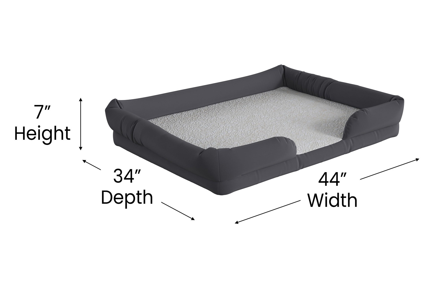 BLNK Cooper Cooper Orthopedic Comfy Memory Foam Joint Relief Bolster Dog Bed - 44 lb