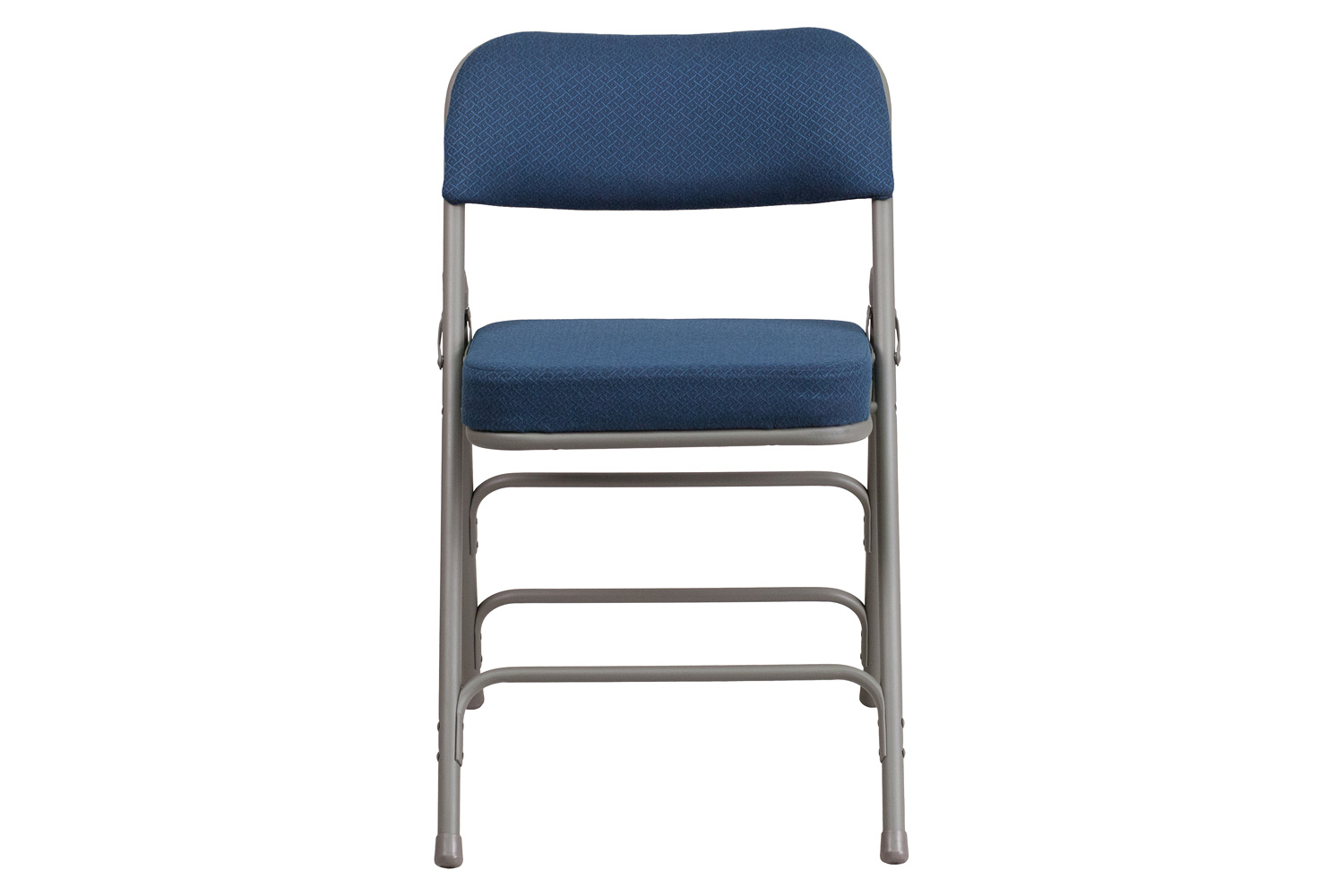 BLNK HERCULES Series Style 1 Fabric Premium Curved Triple Braced and Double Hinged Metal Folding Chair - Navy