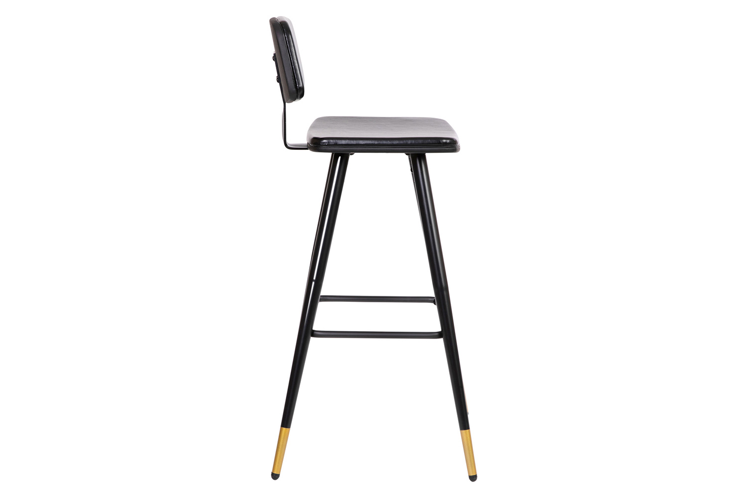 BLNK Kora Commercial LeatherSoft Low Back Bar Stools Set of 2 - Black