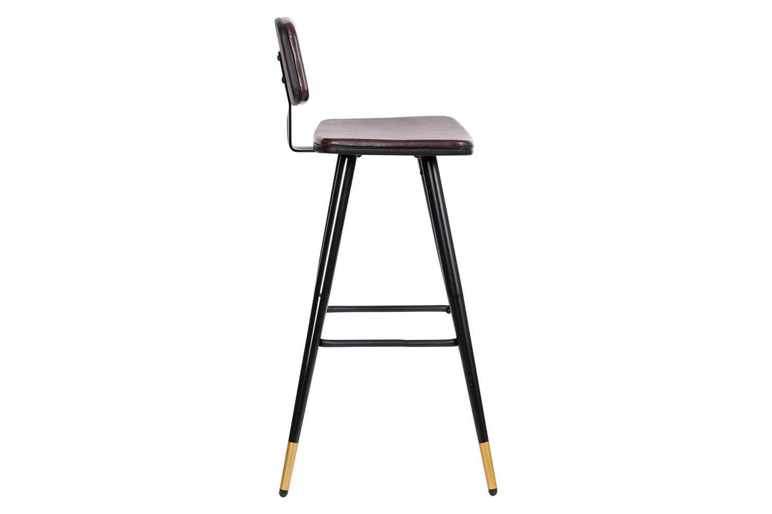 BLNK Kora Commercial LeatherSoft Low Back Bar Stools Set of 2 - Brown