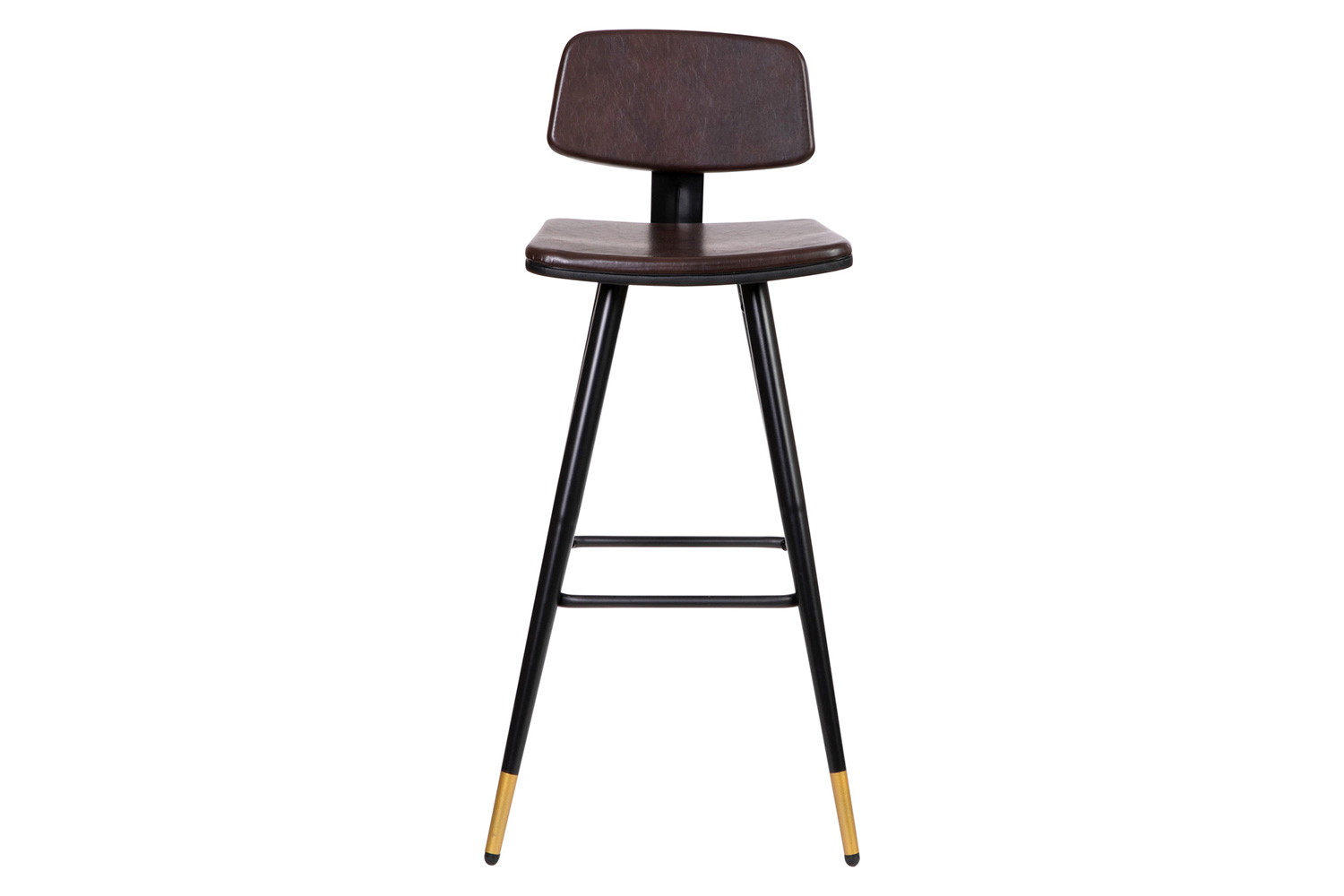 BLNK Kora Commercial LeatherSoft Low Back Bar Stools Set of 2 - Brown