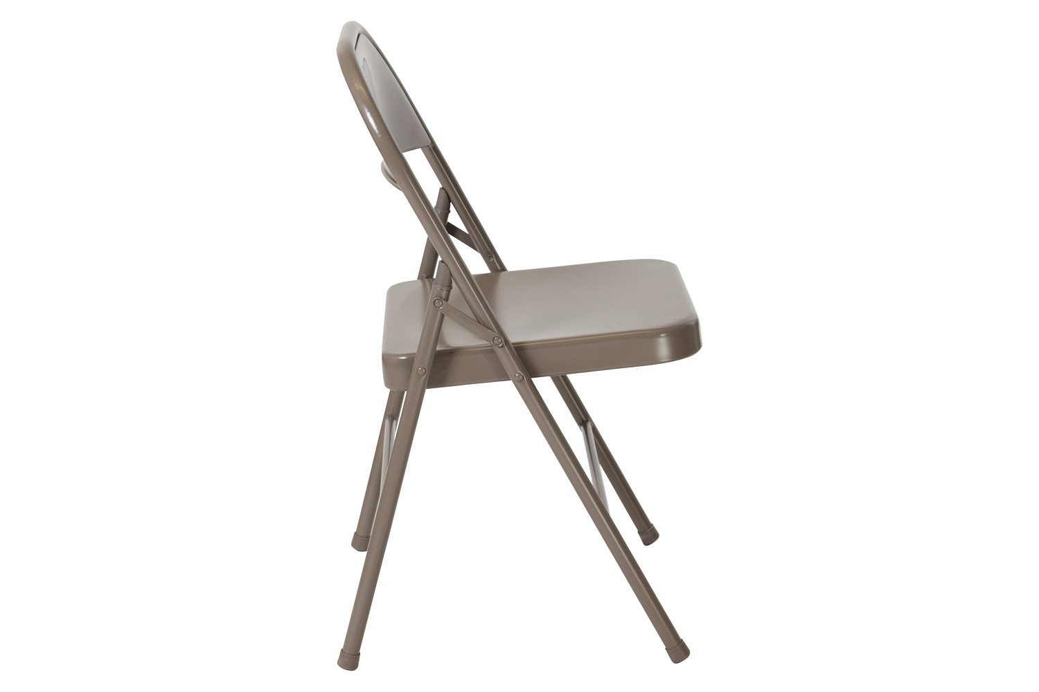 BLNK HERCULES Series Double Braced Metal Folding Chair - Gray