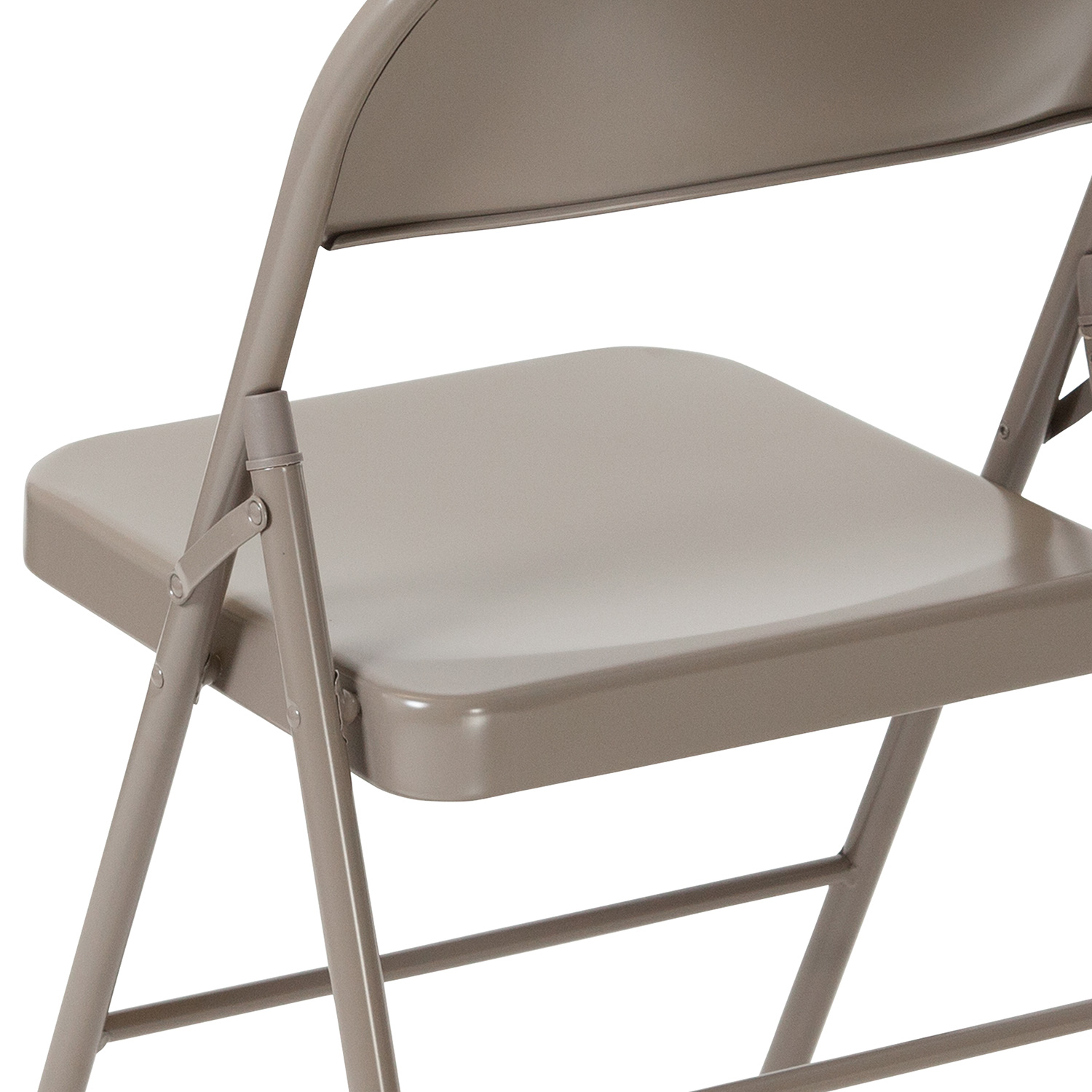 BLNK HERCULES Series Double Braced Metal Folding Chair - Gray