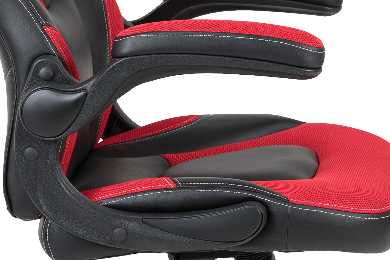 BLNK Optis Black Gaming Desk and Racing Chair Set with Cup Holder, Headphone Hook and Monitor/Smartphone Stand - Red