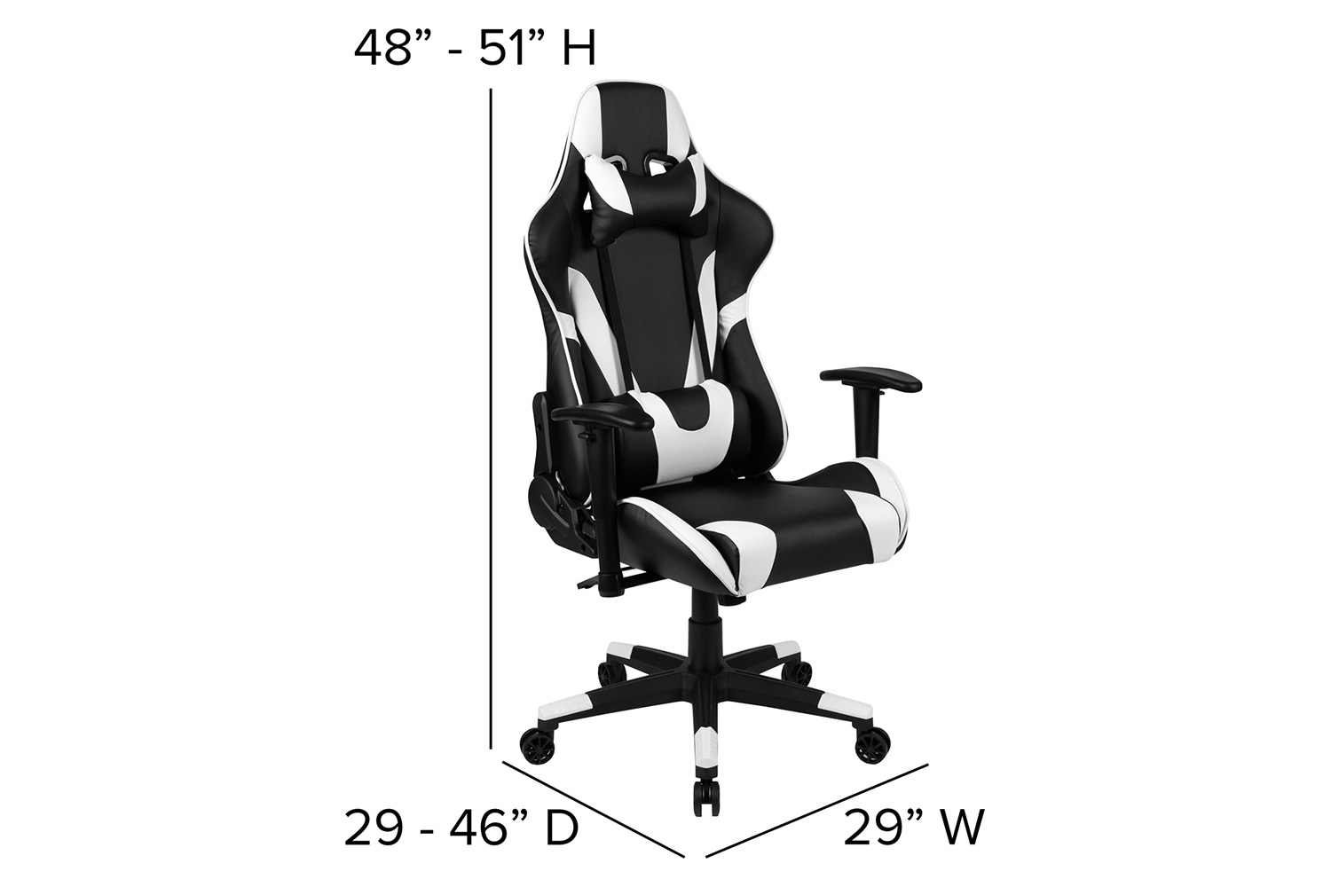 BLNK Optis Red Gaming Desk and Reclining Gaming Chair Set with Cup Holder and Headphone Hook - Black