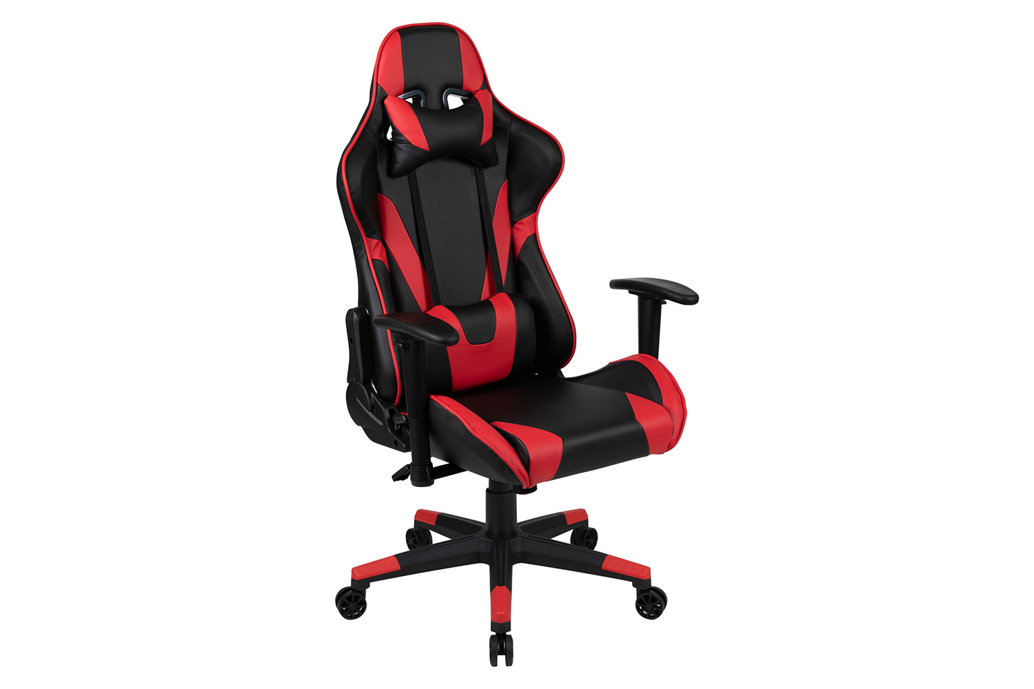 BLNK Optis Red Gaming Desk and Reclining Gaming Chair Set with Cup Holder and Headphone Hook - Red/Black
