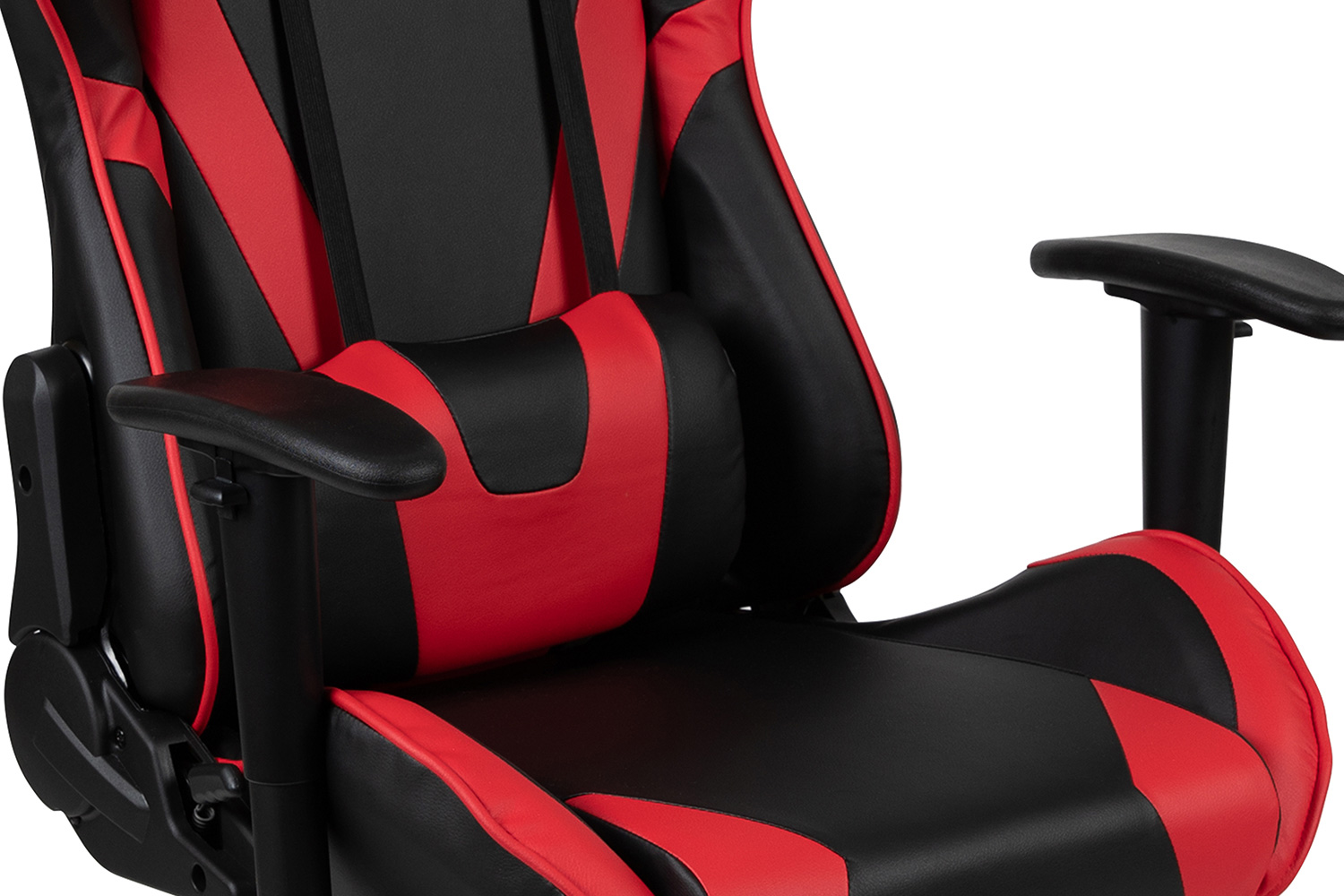 BLNK Optis Red Gaming Desk and Reclining Gaming Chair Set with Cup Holder and Headphone Hook - Red/Black