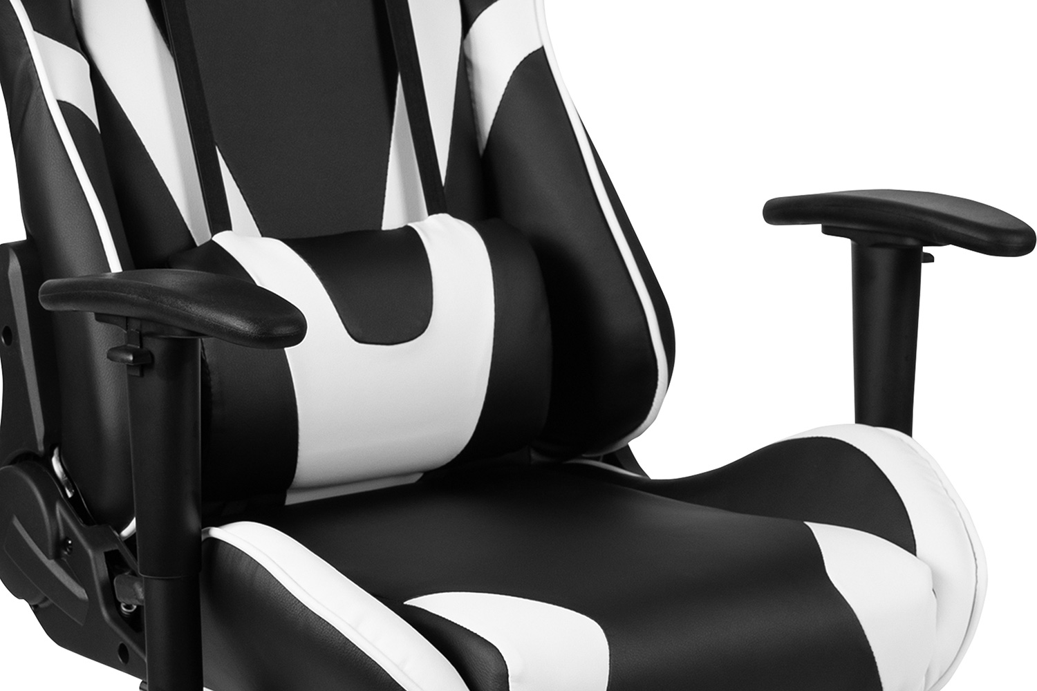 BLNK Optis Red Gaming Desk and Footrest Reclining Gaming Chair Set with Cup Holder and Headphone Hook - Black
