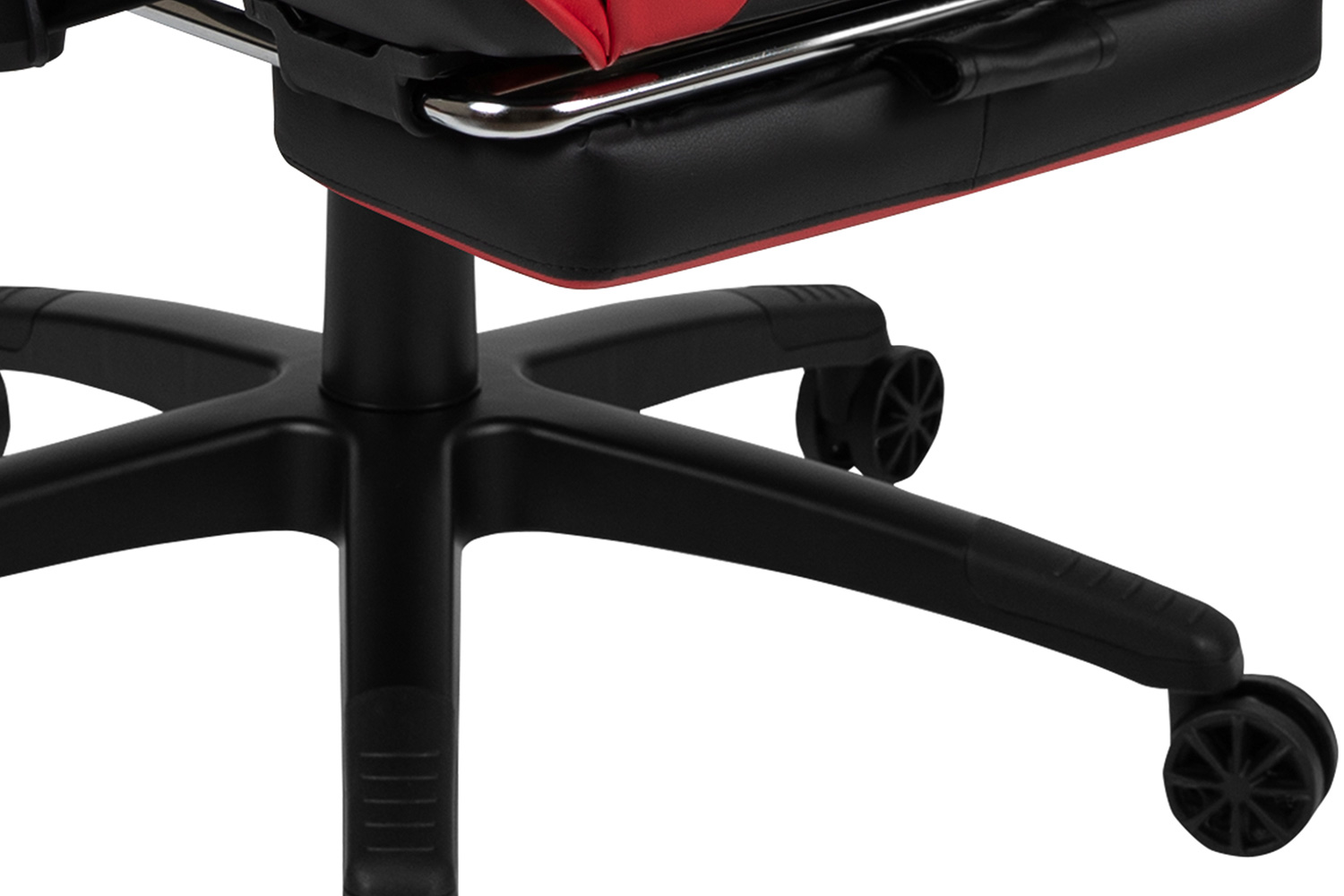 BLNK Optis Black Gaming Desk and Footrest Reclining Gaming Chair Set with Cup Holder, Headphone Hook and Monitor/Smartphone Stand - Red