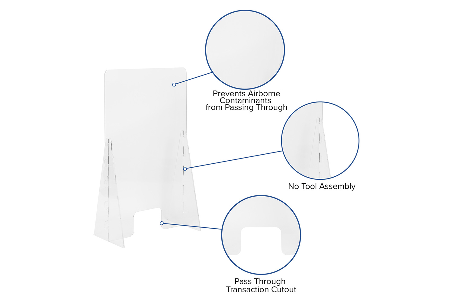 BLNK - Hamilton Acrylic Free-Standing Register Shield