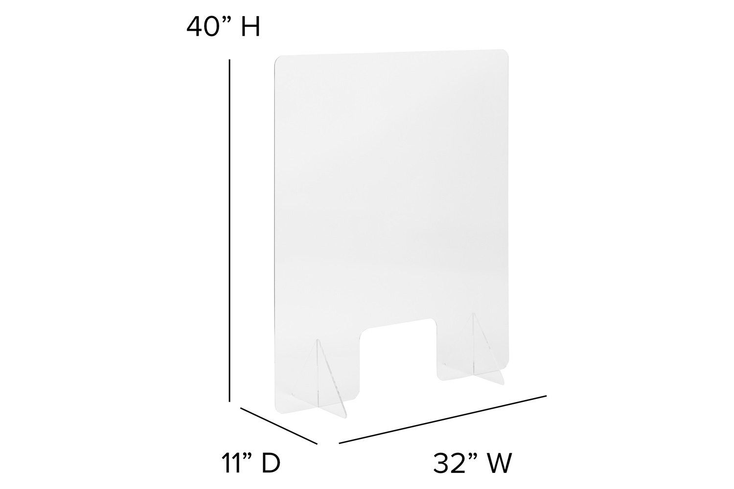 BLNK - Violet Acrylic Free-Standing Register Shield