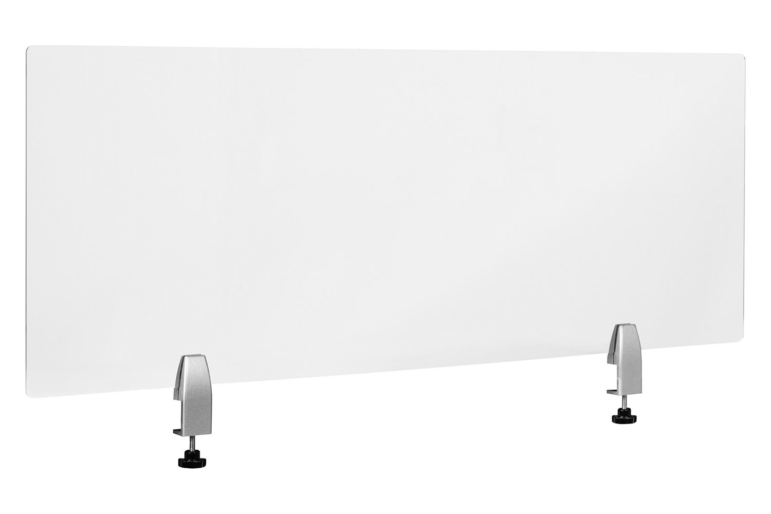 BLNK Halle Clear Acrylic Desk Partition - 18"H x 47"L