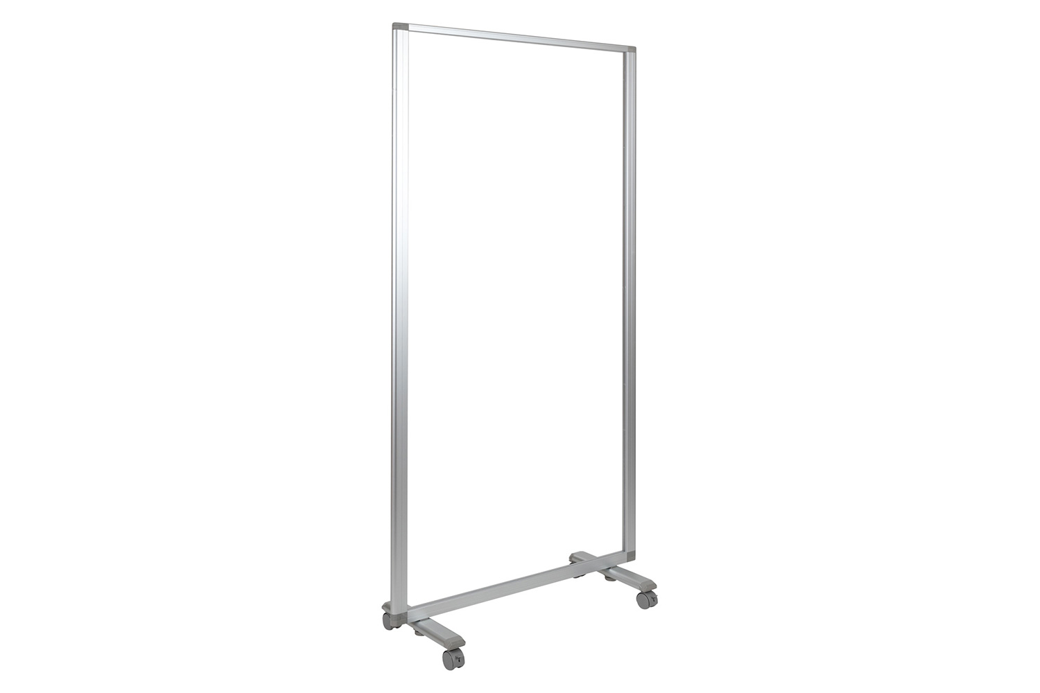 BLNK - Raisley Transparent Acrylic Mobile Partition with Lockable Casters