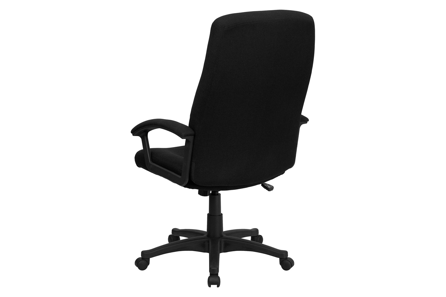 BLNK Rochelle Fabric High-Back Executive Swivel Office Chair with Two Line Horizontal Stitch Back and Arms - Black