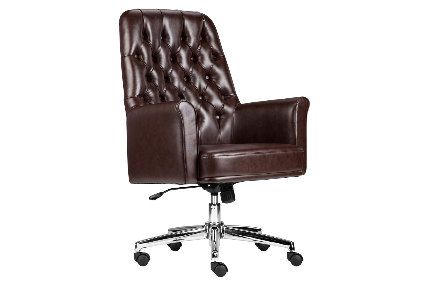 BLNK - Hansel LeatherSoft Mid-Back Traditional Tufted Executive Swivel Office Chair with Arms