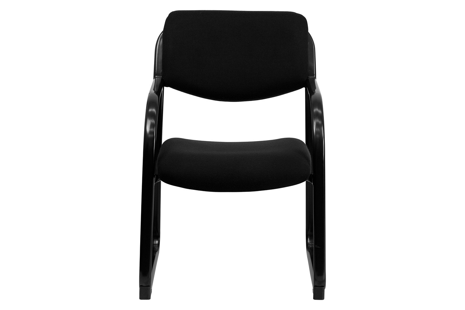 BLNK Richie Fabric Executive Side Reception Chair with Sled Base - Black