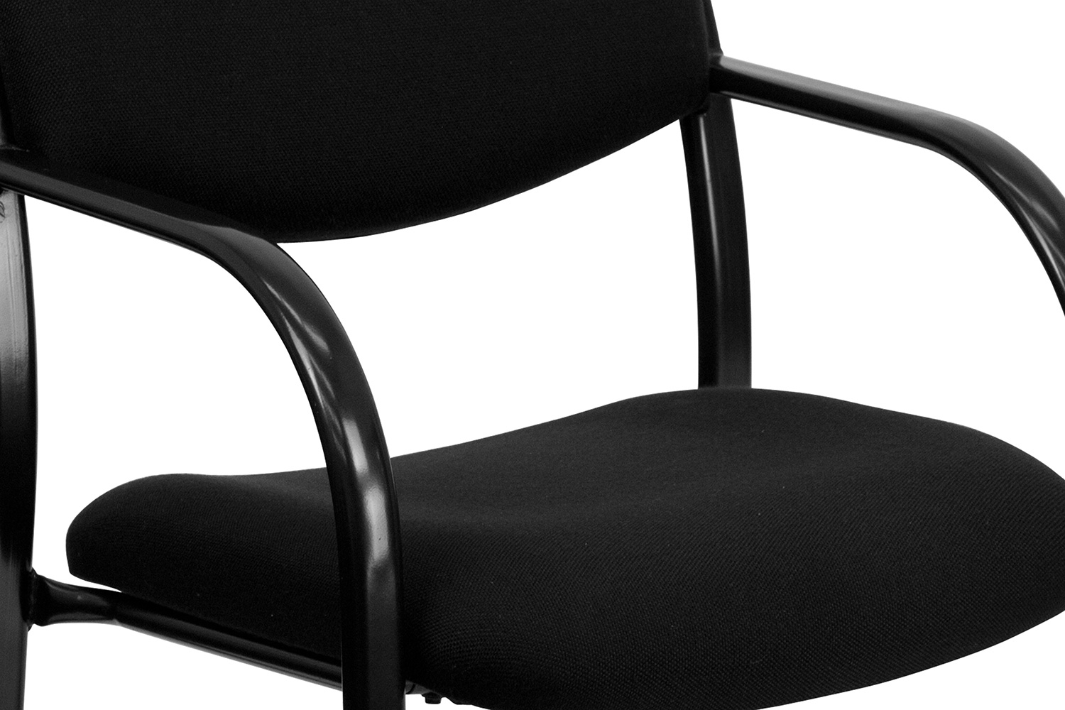 BLNK Richie Fabric Executive Side Reception Chair with Sled Base - Black