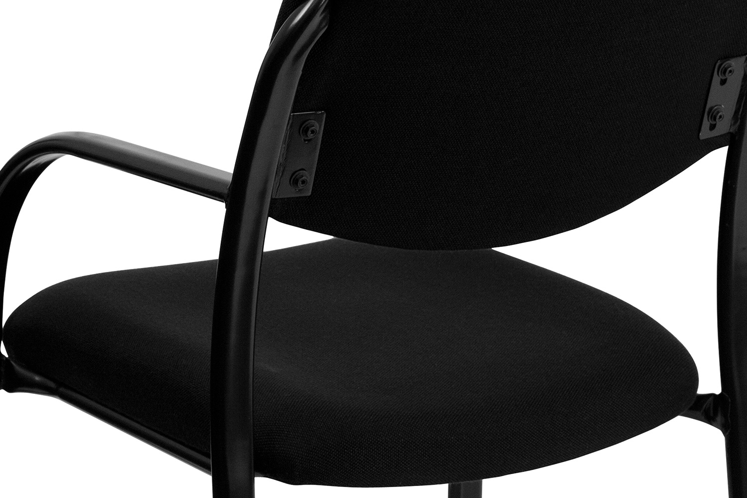 BLNK Richie Fabric Executive Side Reception Chair with Sled Base - Black