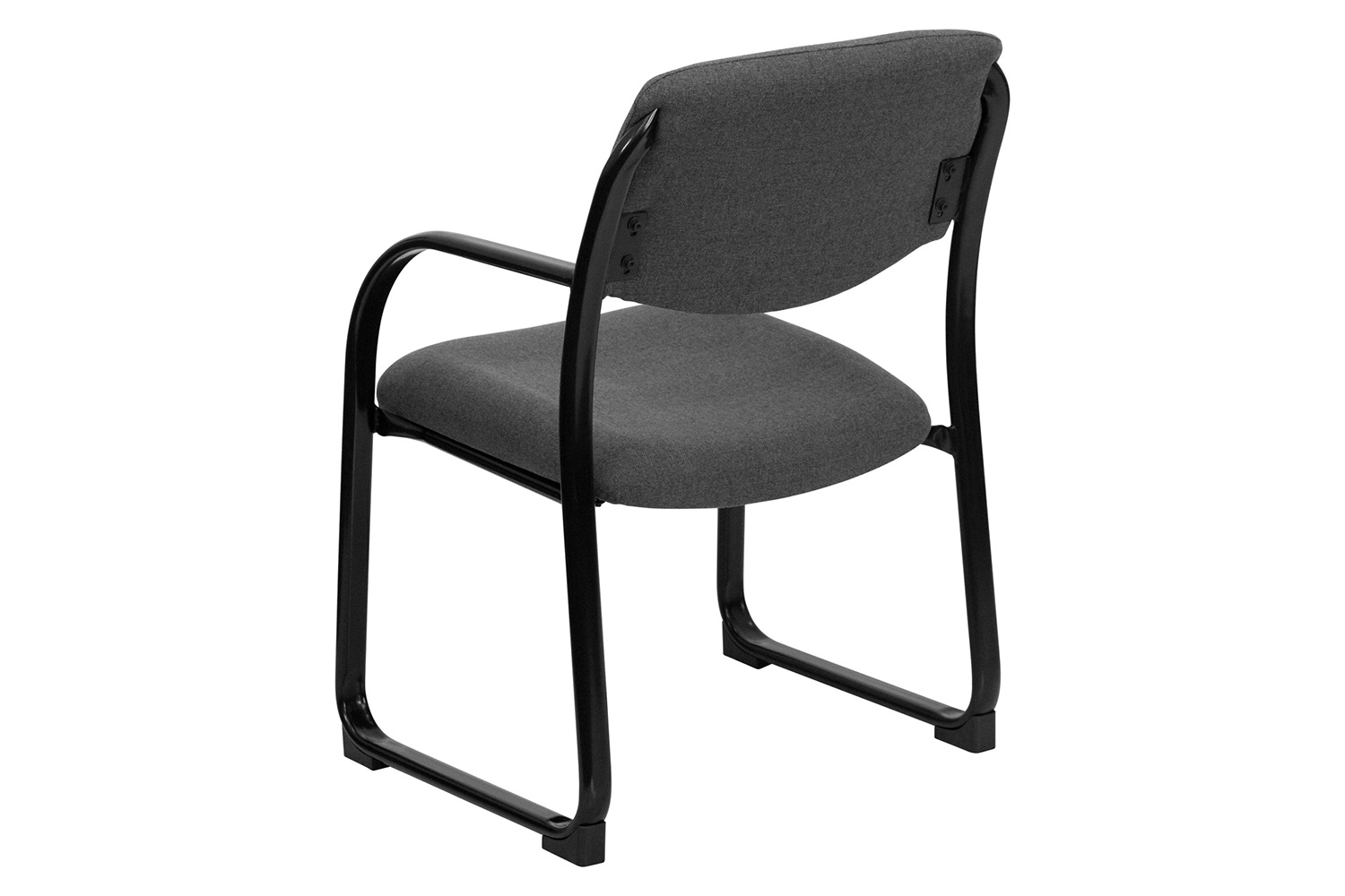 BLNK Richie Fabric Executive Side Reception Chair with Sled Base - Gray