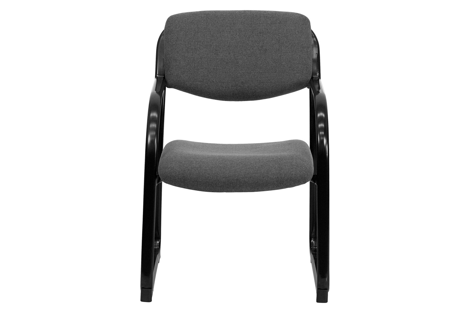 BLNK Richie Fabric Executive Side Reception Chair with Sled Base - Gray