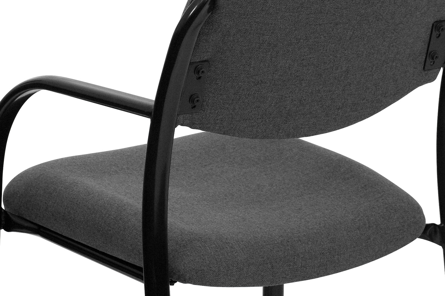 BLNK Richie Fabric Executive Side Reception Chair with Sled Base - Gray
