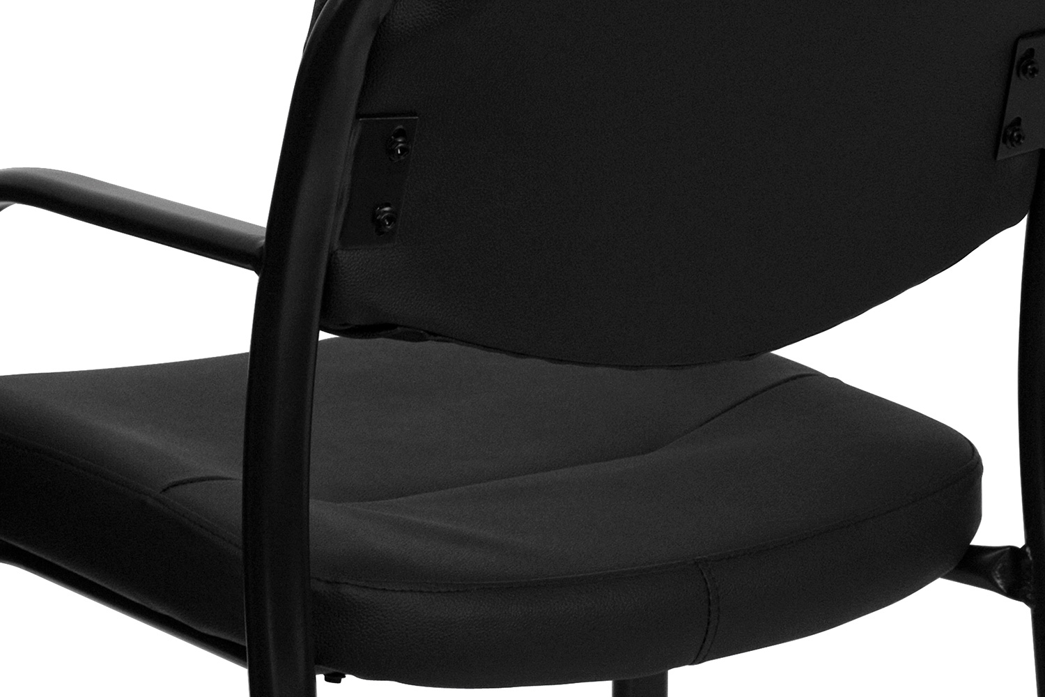 BLNK - Donny LeatherSoft Executive Side Reception Chair with Sled Base