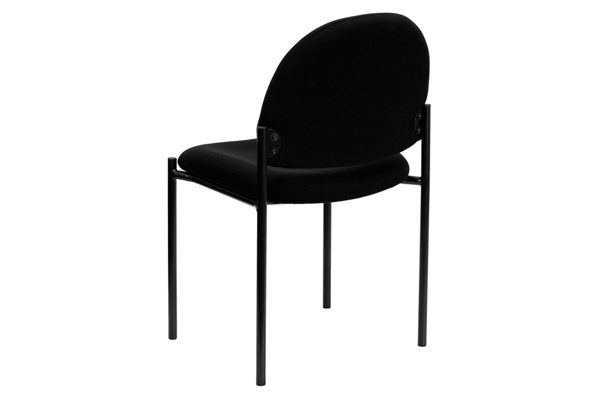 BLNK Tania Comfort Fabric Stackable Steel Side Reception Chair - Black
