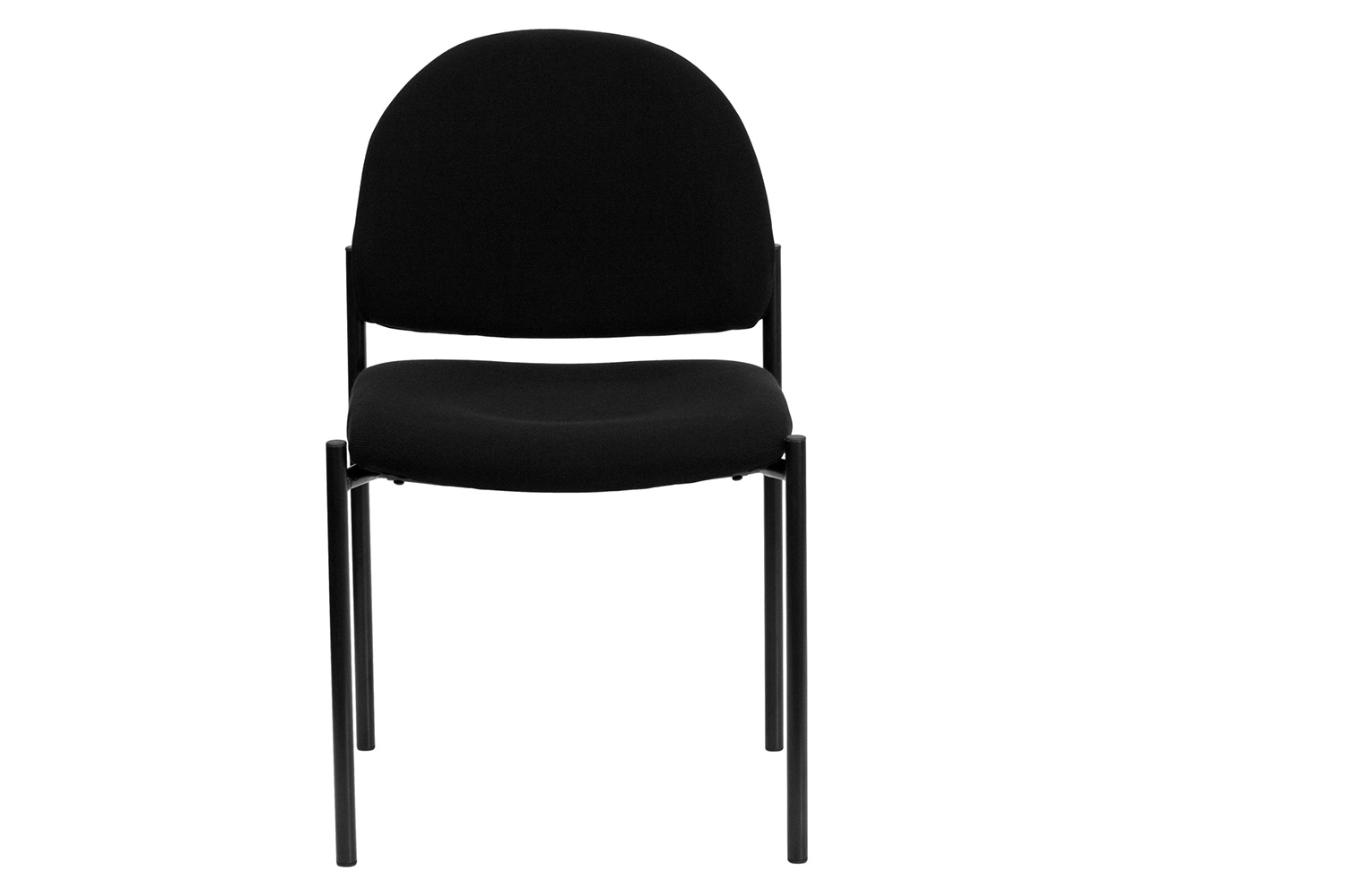 BLNK Tania Comfort Fabric Stackable Steel Side Reception Chair - Black